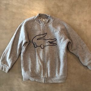 Lacoste modern large logo zip front pullover